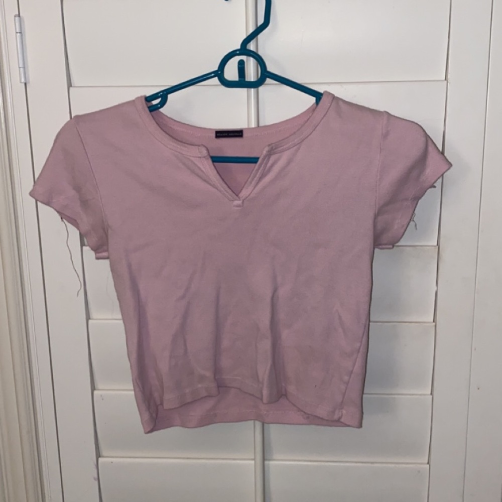 Pink cropped brandy richie top